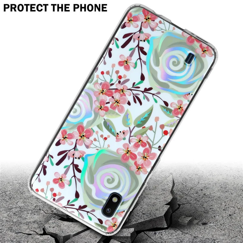 Cadorabo Hülle kompatibel mit Samsung Galaxy A10 / M10 Schutzhülle aus TPU Silikon mit floralem Muster
