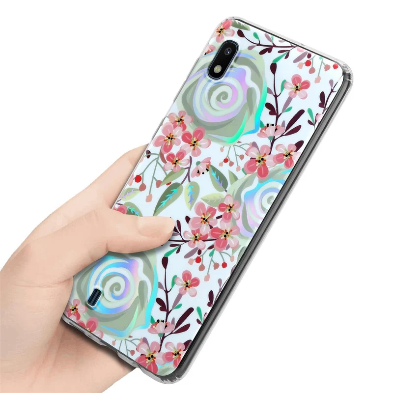 Cadorabo Hülle kompatibel mit Samsung Galaxy A10 / M10 Schutzhülle aus TPU Silikon mit floralem Muster