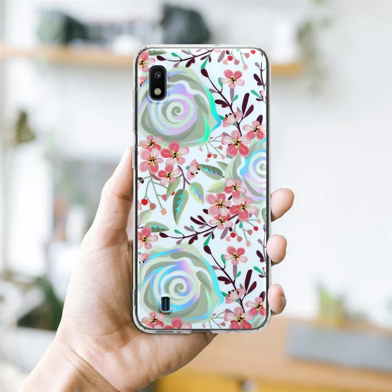 Cadorabo Hülle kompatibel mit Samsung Galaxy A10 / M10 Schutzhülle aus TPU Silikon mit floralem Muster