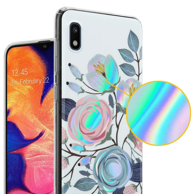 Cadorabo Hülle kompatibel mit Samsung Galaxy A10 / M10 Schutzhülle aus TPU Silikon mit floralem Muster