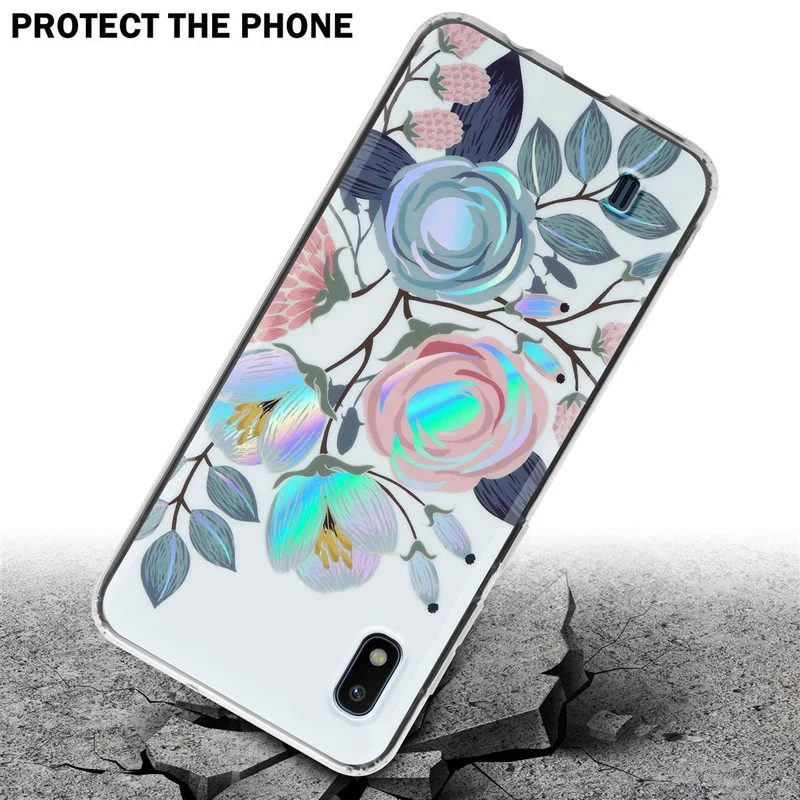 Cadorabo Hülle kompatibel mit Samsung Galaxy A10 / M10 Schutzhülle aus TPU Silikon mit floralem Muster