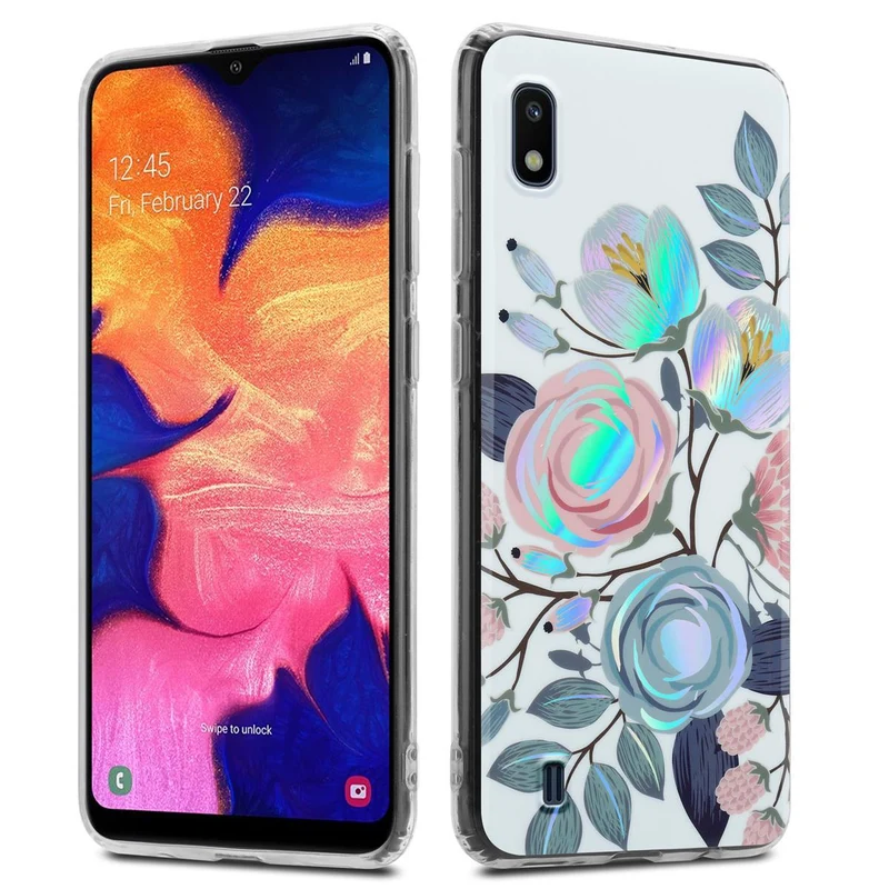 Cadorabo Hülle kompatibel mit Samsung Galaxy A10 / M10 Schutzhülle aus TPU Silikon mit floralem Muster