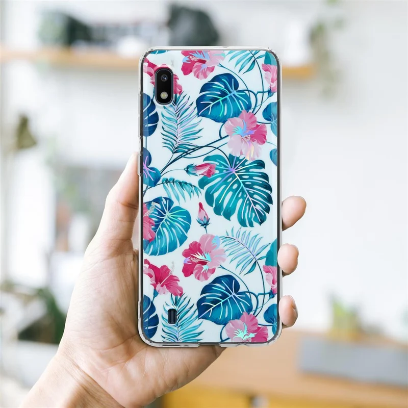 Cadorabo Hülle kompatibel mit Samsung Galaxy A10 / M10 Schutzhülle aus TPU Silikon mit floralem Muster