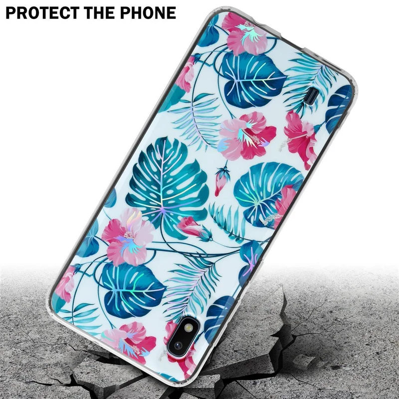 Cadorabo Hülle kompatibel mit Samsung Galaxy A10 / M10 Schutzhülle aus TPU Silikon mit floralem Muster
