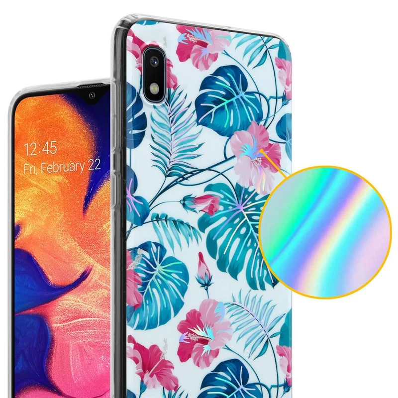 Cadorabo Hülle kompatibel mit Samsung Galaxy A10 / M10 Schutzhülle aus TPU Silikon mit floralem Muster