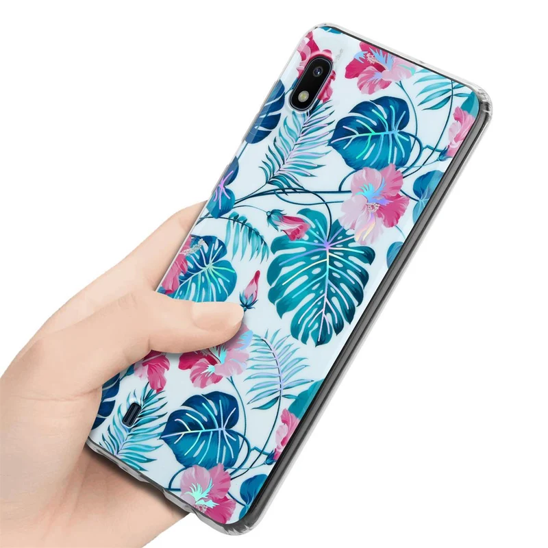 Cadorabo Hülle kompatibel mit Samsung Galaxy A10 / M10 Schutzhülle aus TPU Silikon mit floralem Muster