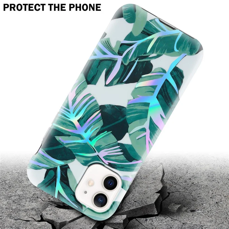 Cadorabo Hülle kompatibel mit Apple iPhone 12 / 12 PRO Schutzhülle aus TPU Silikon mit floralem Muster