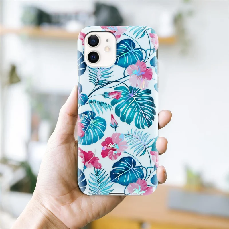 Cadorabo Hülle kompatibel mit Apple iPhone 12 / 12 PRO Schutzhülle aus TPU Silikon mit floralem Muster