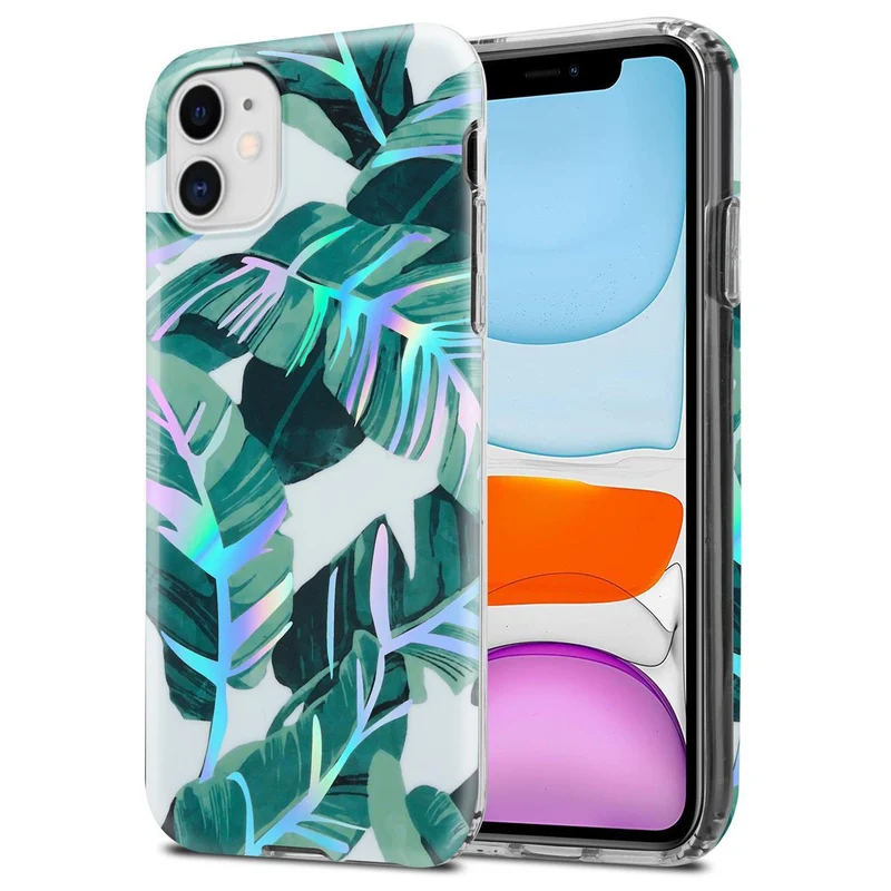 Cadorabo Hülle kompatibel mit Apple iPhone 11 Schutzhülle aus TPU Silikon mit floralem Muster