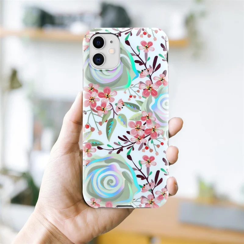 Cadorabo Hülle kompatibel mit Apple iPhone 11 Schutzhülle aus TPU Silikon mit floralem Muster