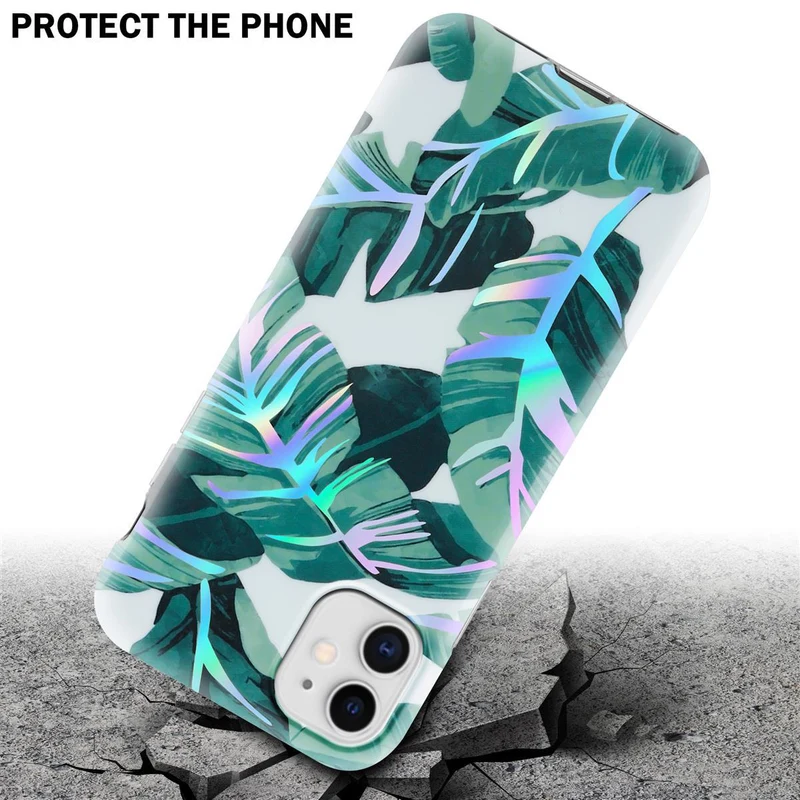 Cadorabo Hülle kompatibel mit Apple iPhone 11 Schutzhülle aus TPU Silikon mit floralem Muster