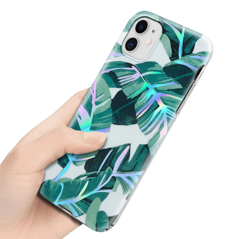 Cadorabo Hülle kompatibel mit Apple iPhone 11 Schutzhülle aus TPU Silikon mit floralem Muster