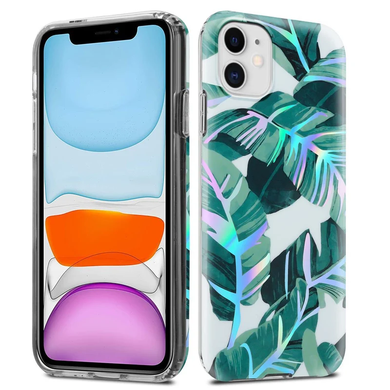 Cadorabo Hülle kompatibel mit Apple iPhone 11 Schutzhülle aus TPU Silikon mit floralem Muster