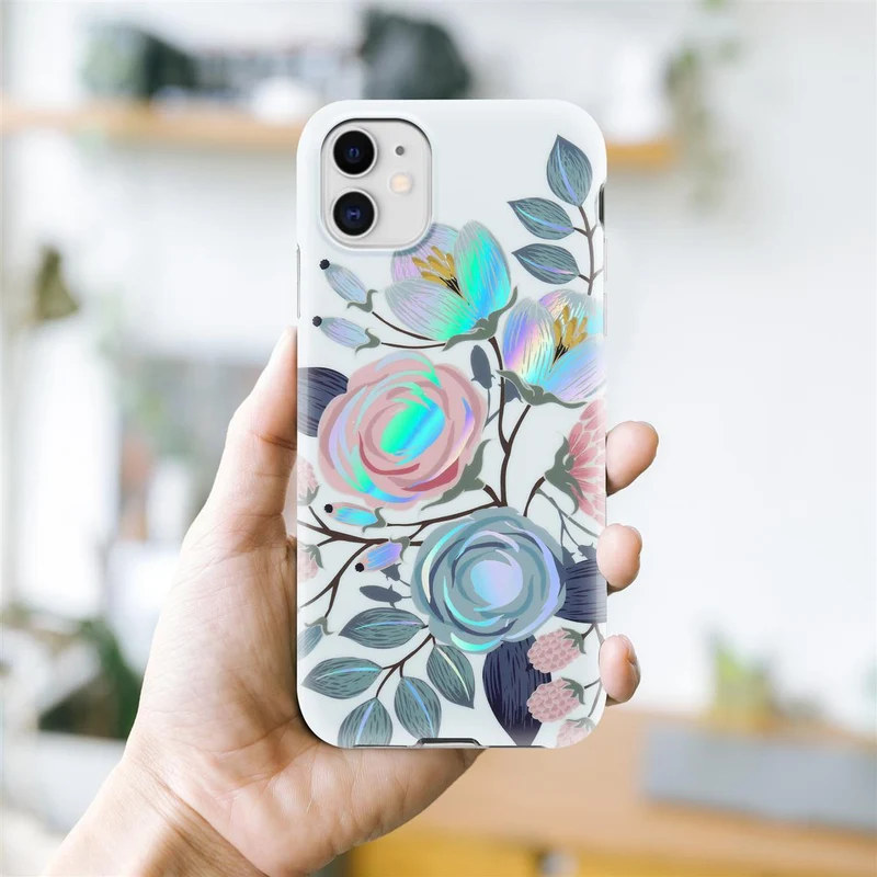 Cadorabo Hülle kompatibel mit Apple iPhone 11 Schutzhülle aus TPU Silikon mit floralem Muster