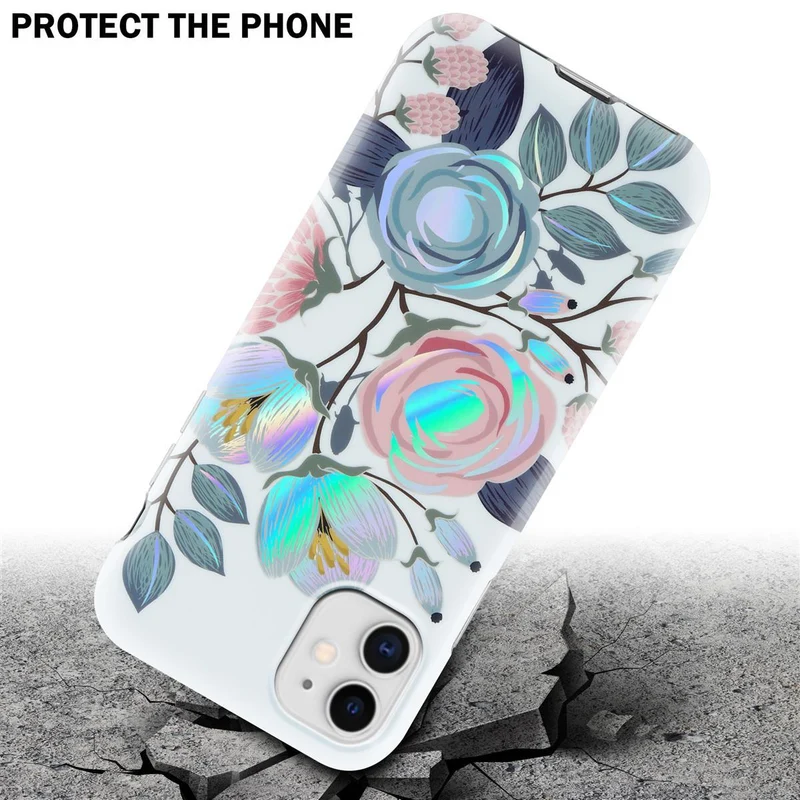Cadorabo Hülle kompatibel mit Apple iPhone 11 Schutzhülle aus TPU Silikon mit floralem Muster