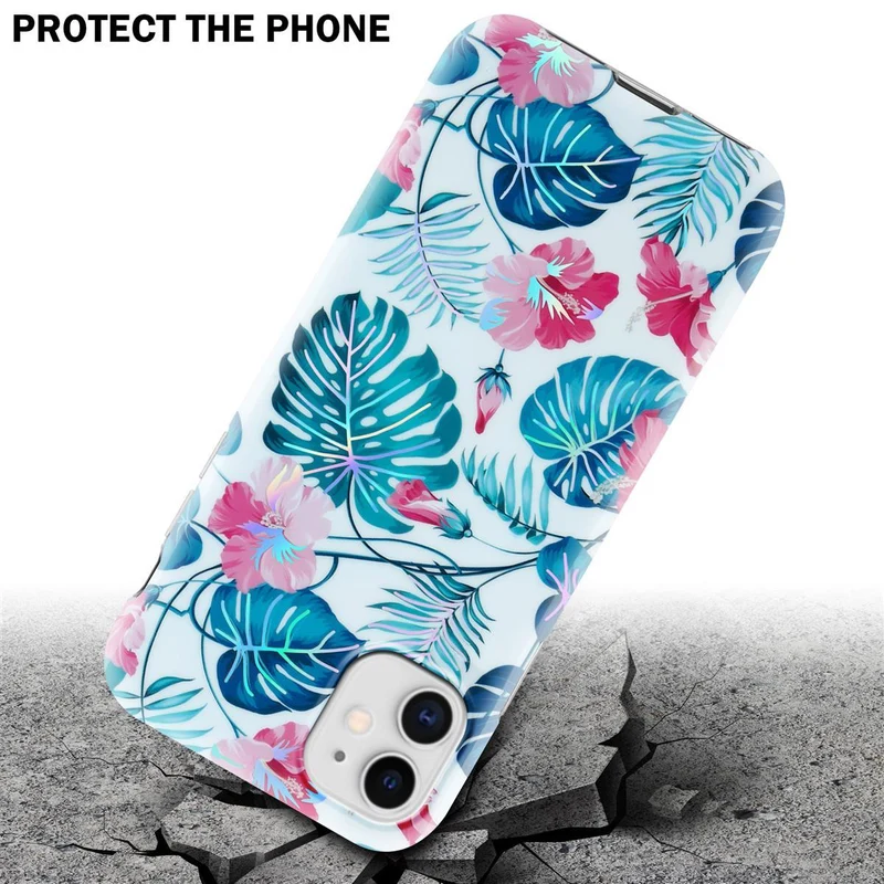 Cadorabo Hülle kompatibel mit Apple iPhone 11 Schutzhülle aus TPU Silikon mit floralem Muster