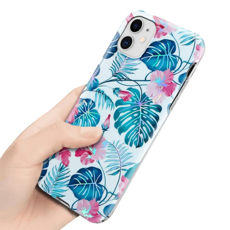 Cadorabo Hülle kompatibel mit Apple iPhone 11 Schutzhülle aus TPU Silikon mit floralem Muster