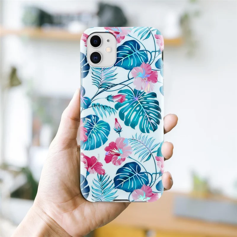 Cadorabo Hülle kompatibel mit Apple iPhone 11 Schutzhülle aus TPU Silikon mit floralem Muster