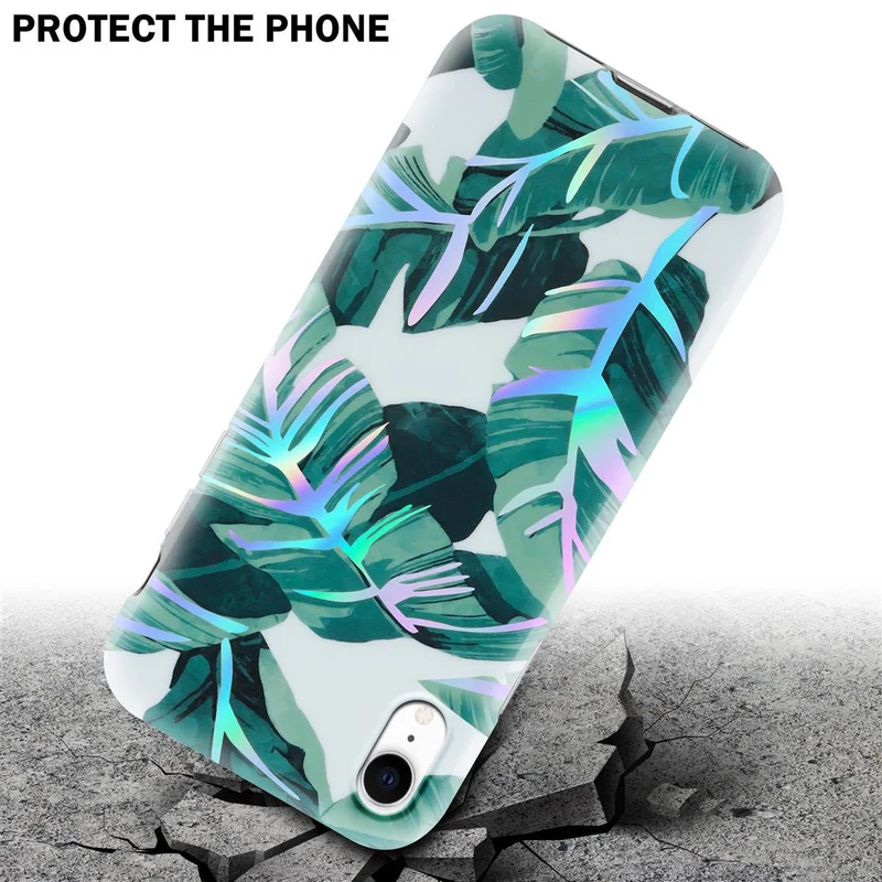 Cadorabo Hülle kompatibel mit Apple iPhone XR Schutzhülle aus TPU Silikon mit floralem Muster