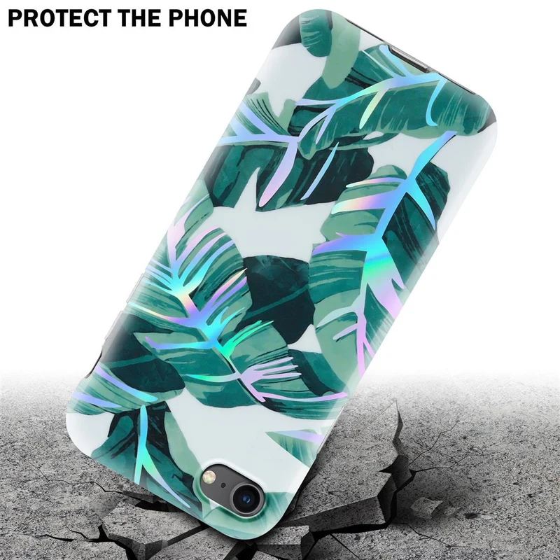 Cadorabo Hülle kompatibel mit Apple iPhone 7 / 7S / 8 / SE 2020 Schutzhülle aus TPU Silikon mit floralem Muster