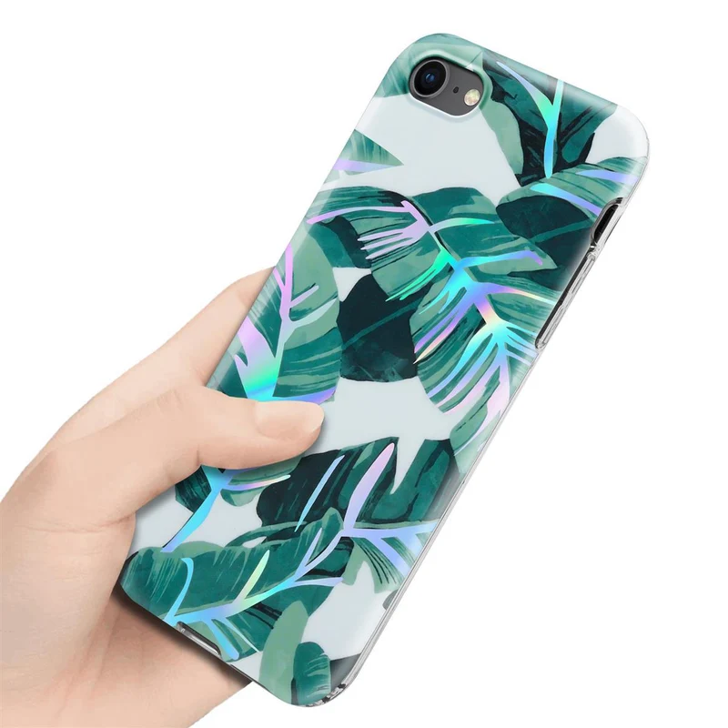 Cadorabo Hülle kompatibel mit Apple iPhone 7 / 7S / 8 / SE 2020 Schutzhülle aus TPU Silikon mit floralem Muster
