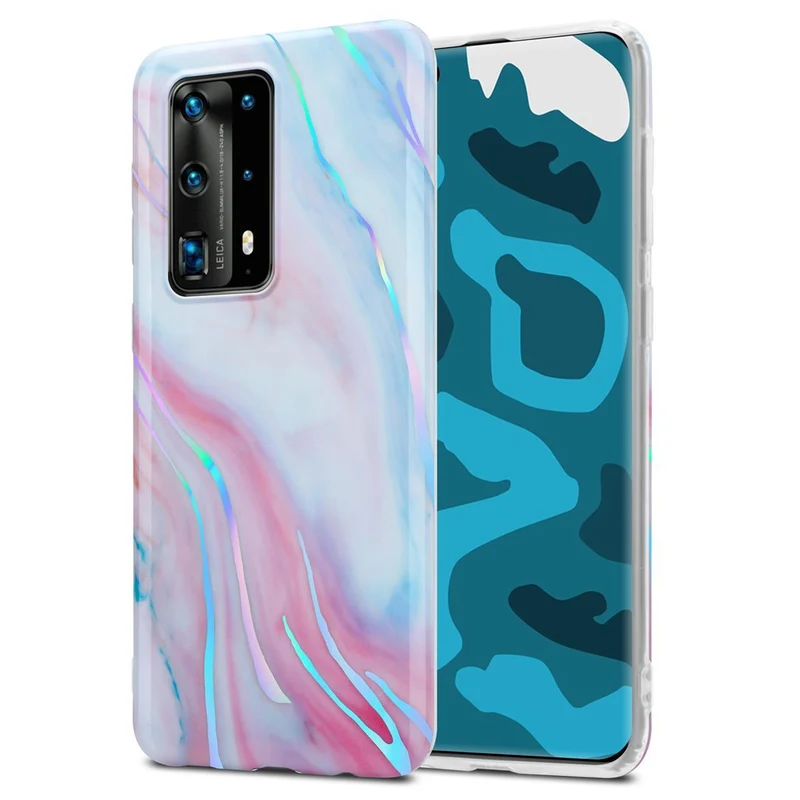 Cadorabo Hülle kompatibel mit Huawei P40 PRO / P40 PRO+ Schutzhülle aus TPU Silikon mit Muster Mosaik
