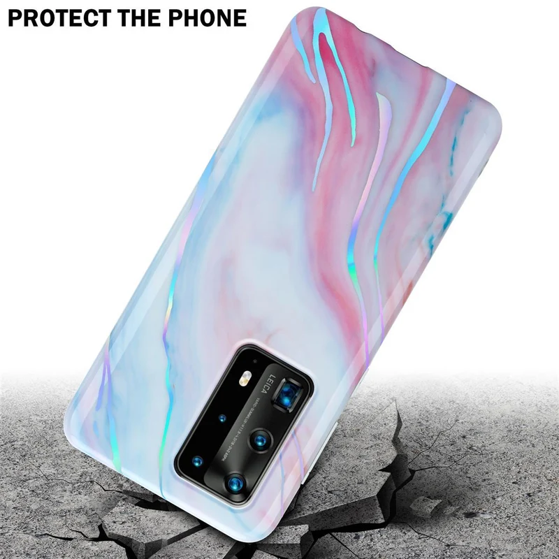 Cadorabo Hülle kompatibel mit Huawei P40 PRO / P40 PRO+ Schutzhülle aus TPU Silikon mit Muster Mosaik