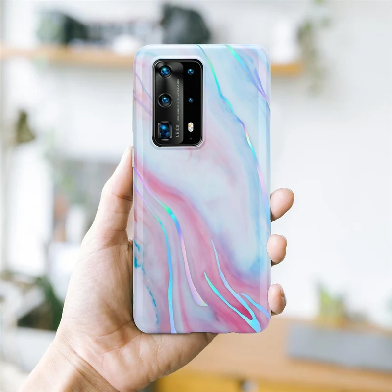 Cadorabo Hülle kompatibel mit Huawei P40 PRO / P40 PRO+ Schutzhülle aus TPU Silikon mit Muster Mosaik