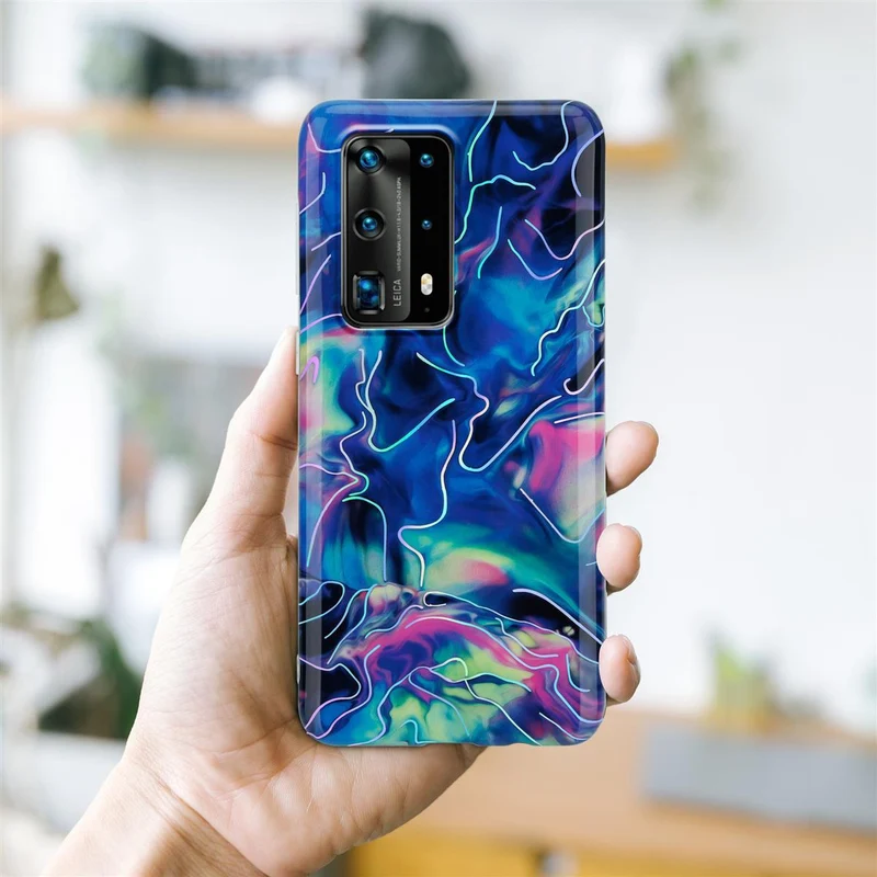 Cadorabo Hülle kompatibel mit Huawei P40 PRO / P40 PRO+ Schutzhülle aus TPU Silikon mit Muster Mosaik