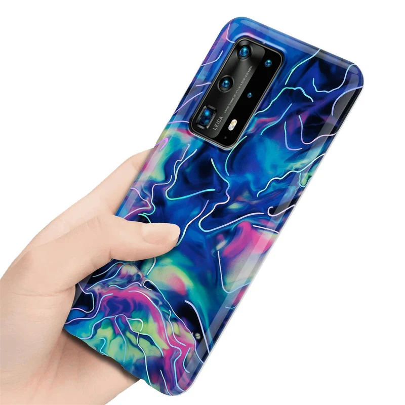Cadorabo Hülle kompatibel mit Huawei P40 PRO / P40 PRO+ Schutzhülle aus TPU Silikon mit Muster Mosaik