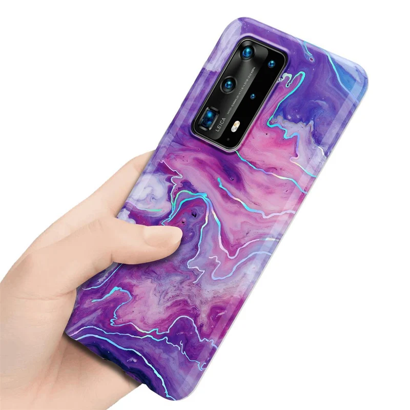 Cadorabo Hülle kompatibel mit Huawei P40 PRO / P40 PRO+ Schutzhülle aus TPU Silikon mit Muster Mosaik