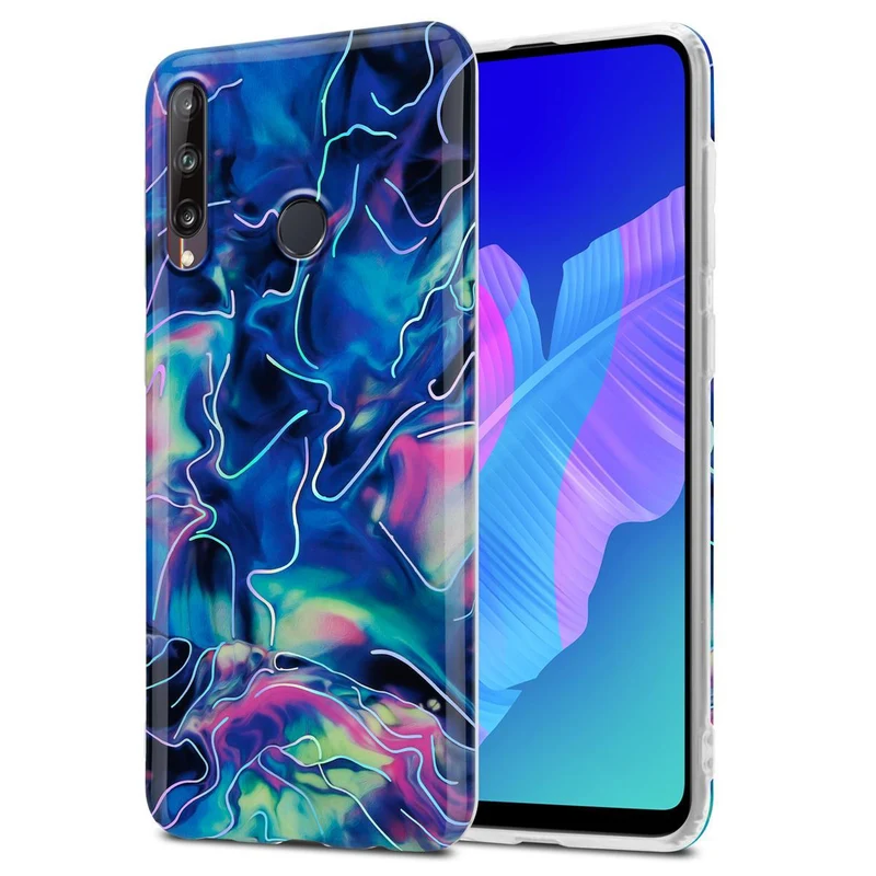 Cadorabo Hülle kompatibel mit Huawei P40 LITE E Schutzhülle aus TPU Silikon mit Muster Mosaik