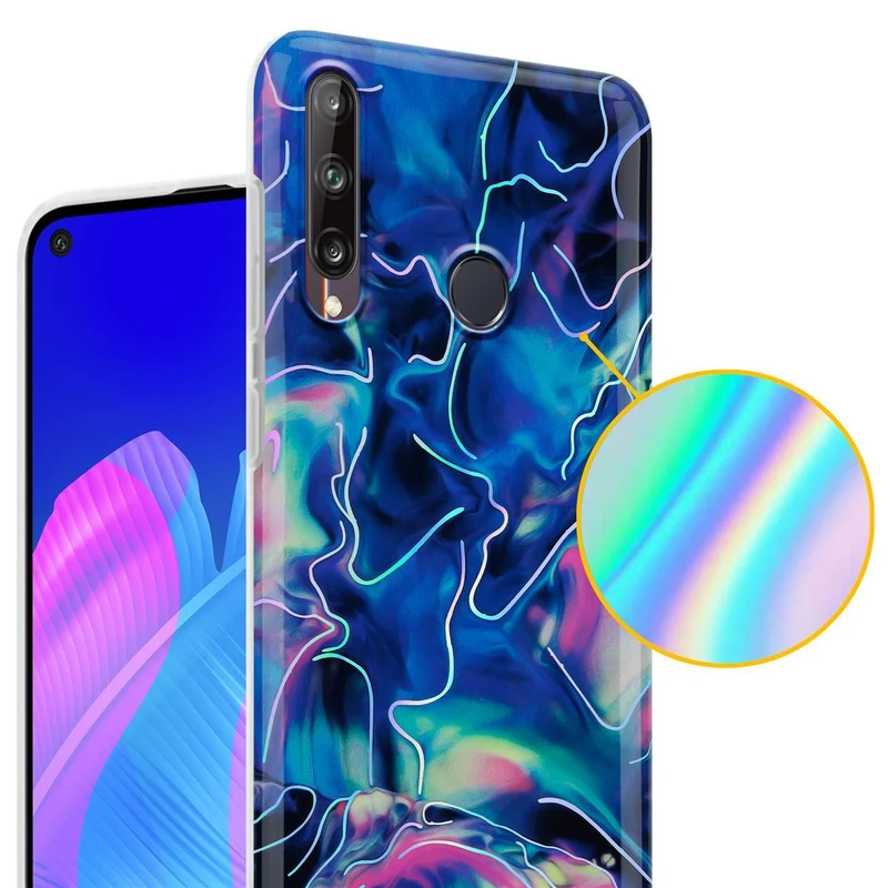 Cadorabo Hülle kompatibel mit Huawei P40 LITE E Schutzhülle aus TPU Silikon mit Muster Mosaik