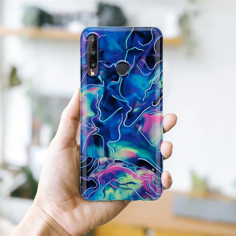 Cadorabo Hülle kompatibel mit Huawei P40 LITE E Schutzhülle aus TPU Silikon mit Muster Mosaik