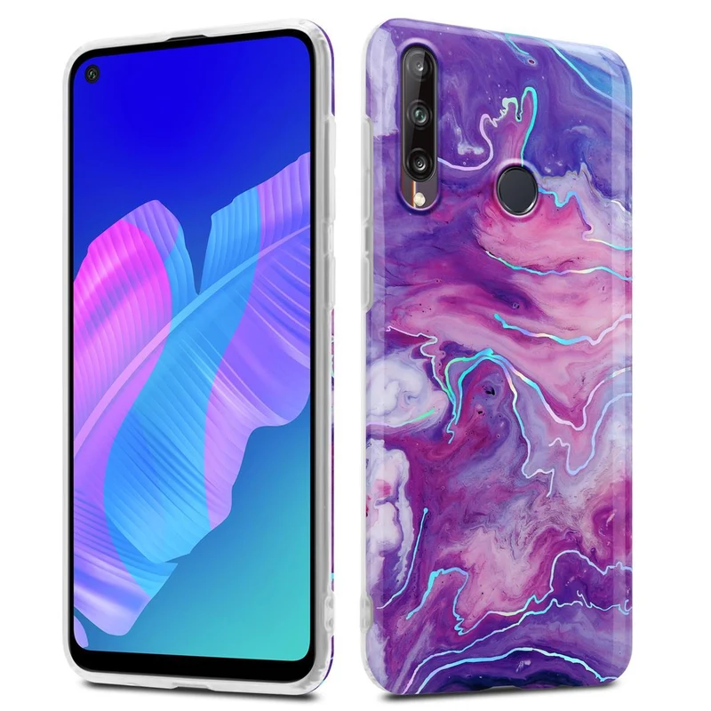 Cadorabo Hülle kompatibel mit Huawei P40 LITE E Schutzhülle aus TPU Silikon mit Muster Mosaik