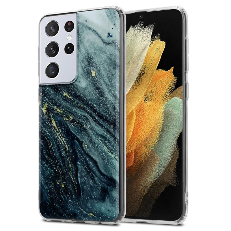 Cadorabo Hülle kompatibel mit Samsung Galaxy S21 ULTRA Schutzhülle aus TPU Silikon mit Muster Mosaik