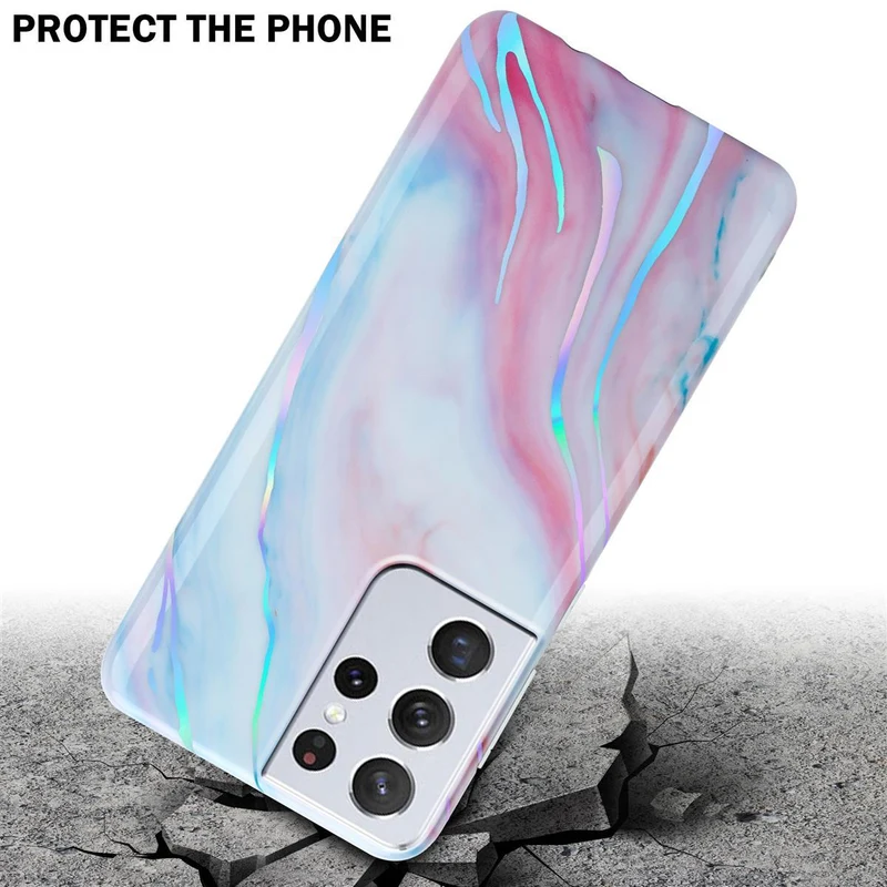 Cadorabo Hülle kompatibel mit Samsung Galaxy S21 ULTRA Schutzhülle aus TPU Silikon mit Muster Mosaik
