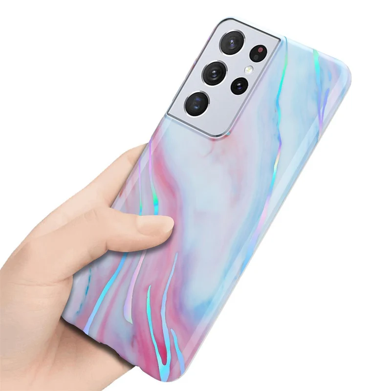 Cadorabo Hülle kompatibel mit Samsung Galaxy S21 ULTRA Schutzhülle aus TPU Silikon mit Muster Mosaik