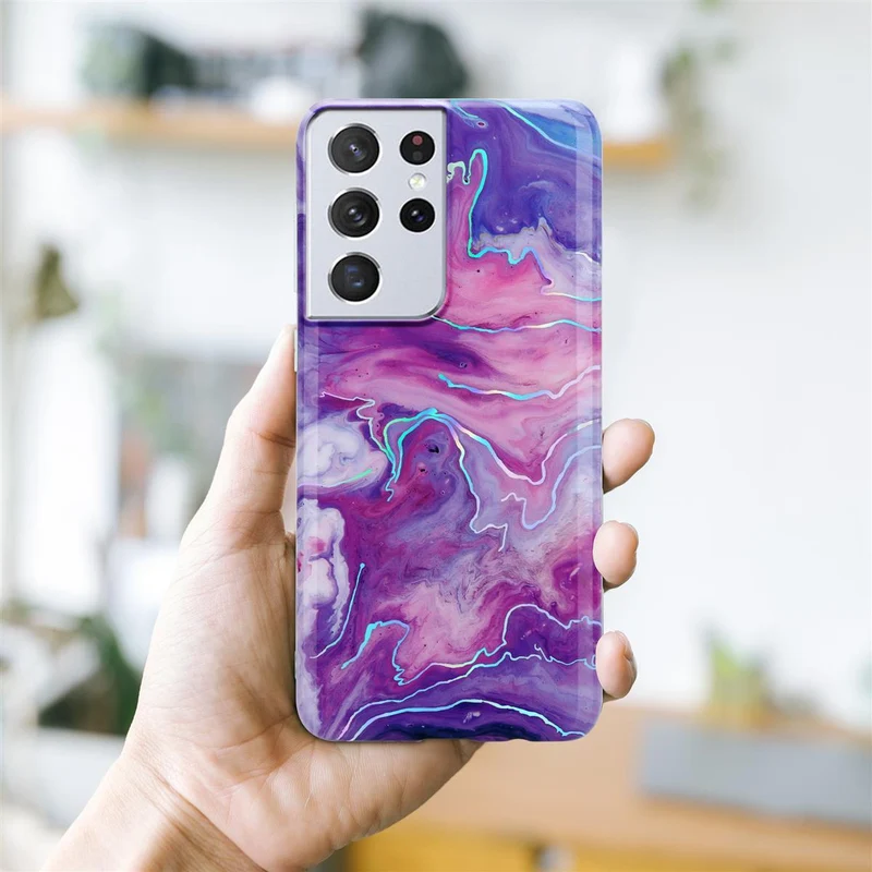 Cadorabo Hülle kompatibel mit Samsung Galaxy S21 ULTRA Schutzhülle aus TPU Silikon mit Muster Mosaik