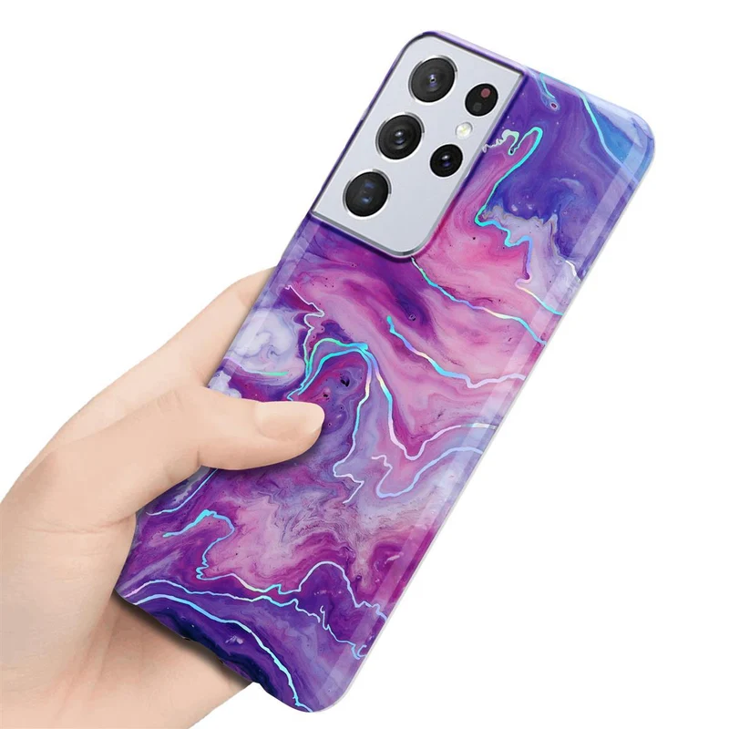 Cadorabo Hülle kompatibel mit Samsung Galaxy S21 ULTRA Schutzhülle aus TPU Silikon mit Muster Mosaik