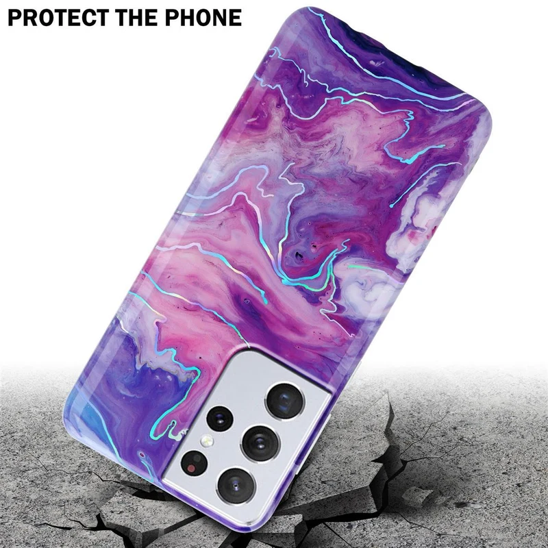 Cadorabo Hülle kompatibel mit Samsung Galaxy S21 ULTRA Schutzhülle aus TPU Silikon mit Muster Mosaik