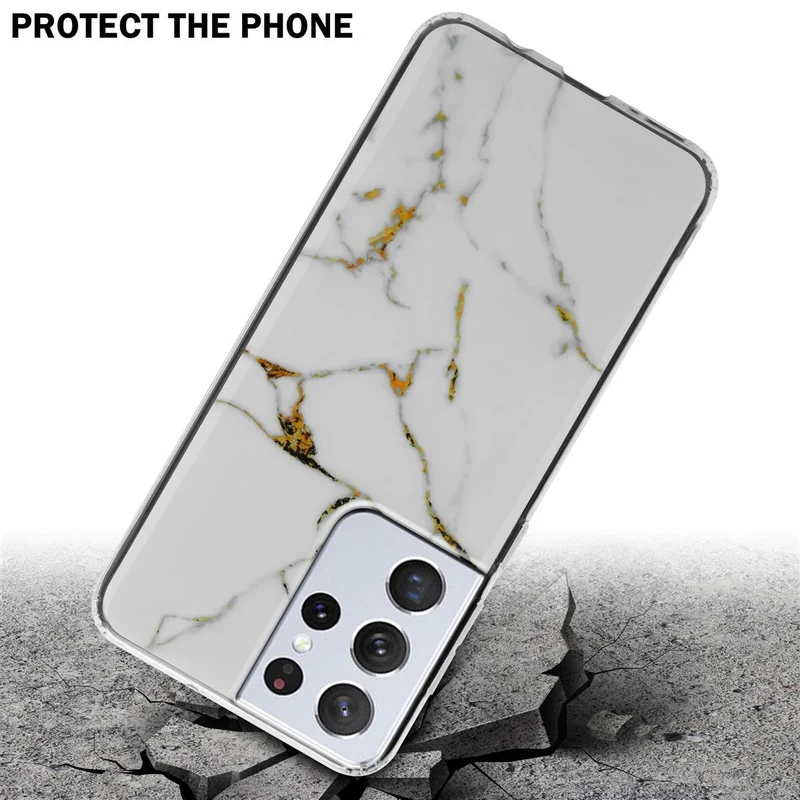 Cadorabo Hülle kompatibel mit Samsung Galaxy S21 ULTRA Schutzhülle aus TPU Silikon mit Muster Mosaik