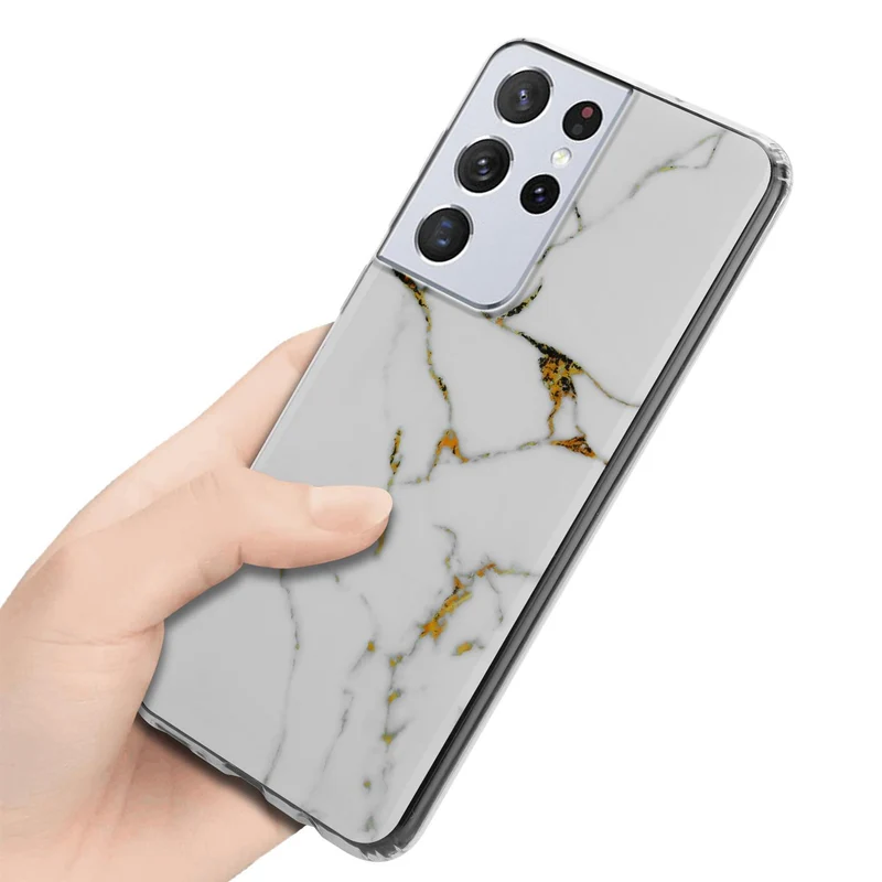 Cadorabo Hülle kompatibel mit Samsung Galaxy S21 ULTRA Schutzhülle aus TPU Silikon mit Muster Mosaik