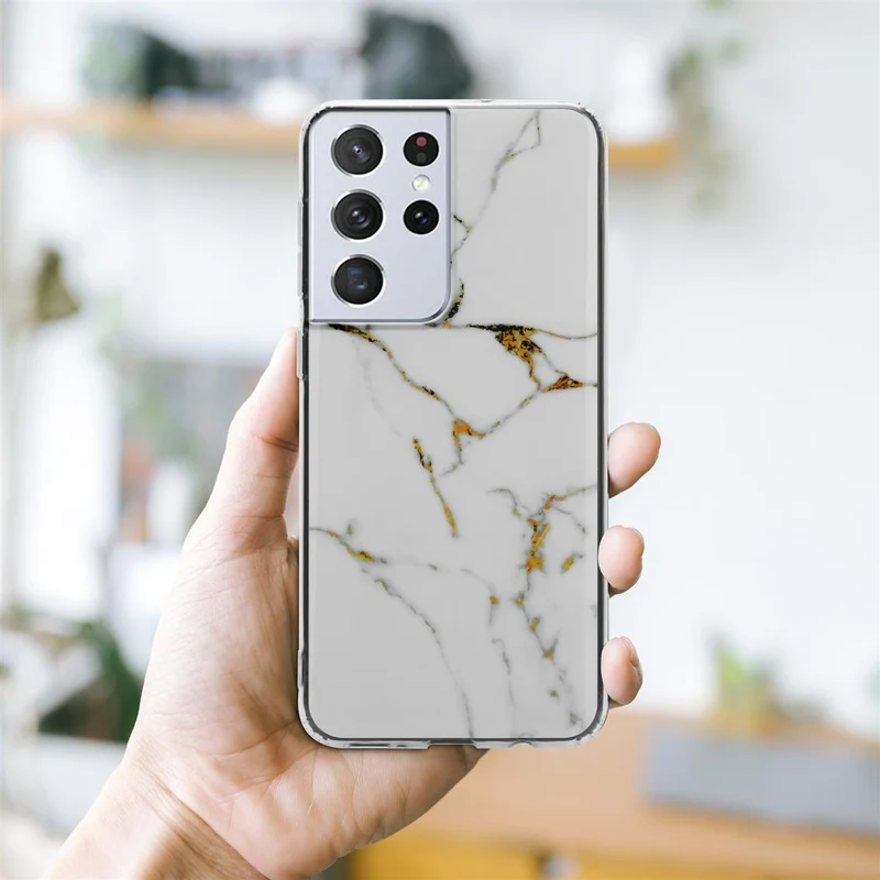 Cadorabo Hülle kompatibel mit Samsung Galaxy S21 ULTRA Schutzhülle aus TPU Silikon mit Muster Mosaik