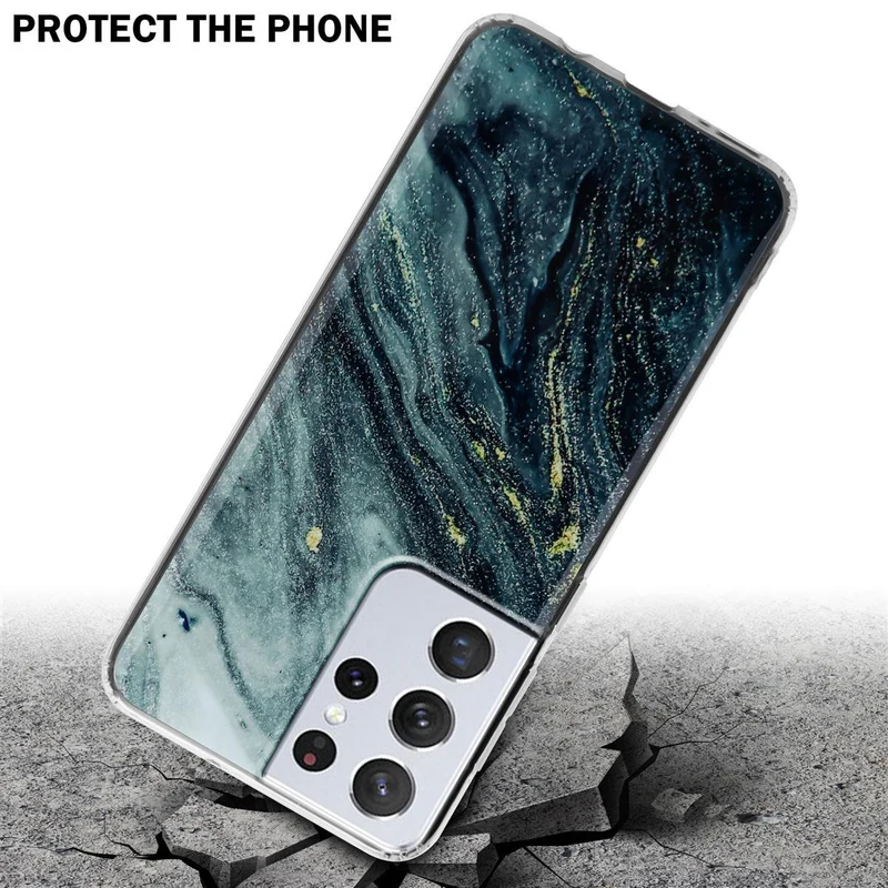 Cadorabo Hülle kompatibel mit Samsung Galaxy S21 ULTRA Schutzhülle aus TPU Silikon mit Muster Mosaik