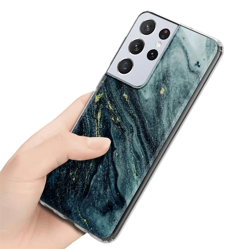Cadorabo Hülle kompatibel mit Samsung Galaxy S21 ULTRA Schutzhülle aus TPU Silikon mit Muster Mosaik