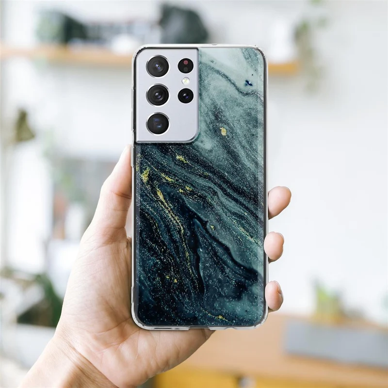 Cadorabo Hülle kompatibel mit Samsung Galaxy S21 ULTRA Schutzhülle aus TPU Silikon mit Muster Mosaik