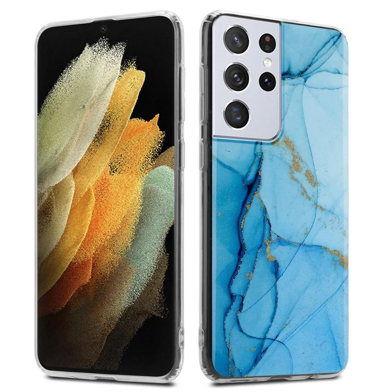 Cadorabo Hülle kompatibel mit Samsung Galaxy S21 ULTRA Schutzhülle aus TPU Silikon mit Muster Mosaik