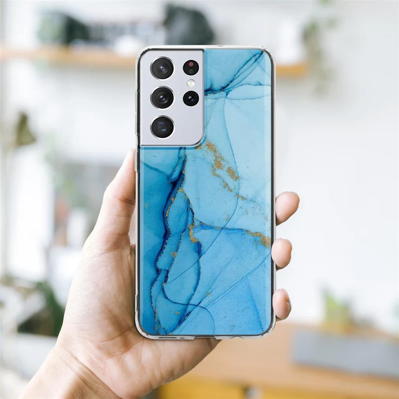 Cadorabo Hülle kompatibel mit Samsung Galaxy S21 ULTRA Schutzhülle aus TPU Silikon mit Muster Mosaik