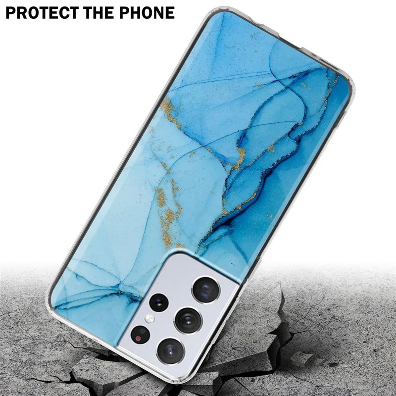 Cadorabo Hülle kompatibel mit Samsung Galaxy S21 ULTRA Schutzhülle aus TPU Silikon mit Muster Mosaik
